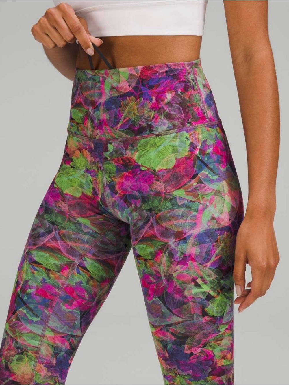 lululemon athletica Women’s Multicolor Floral High-Rise Leggings Size 4
